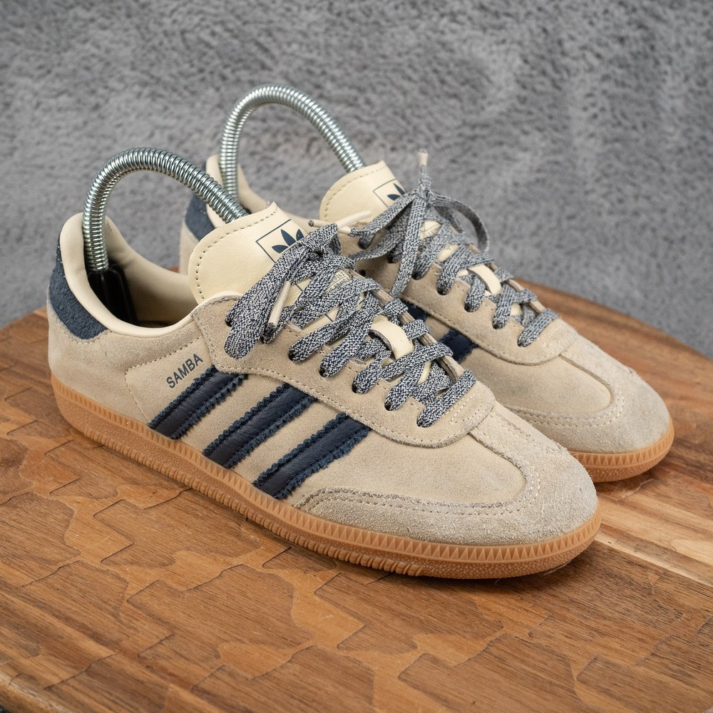 adidas Originals Samba J ' Warm Vanilla/Night Indigo ' JS3525 BIG KIDS 4Y
